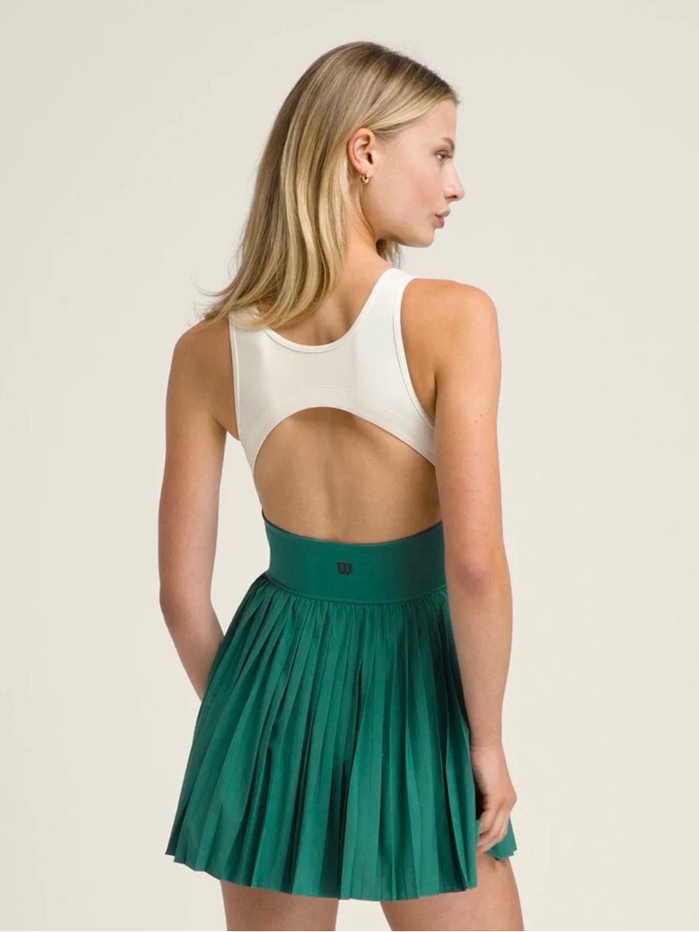 Wilson Sportif Tennis Dress small field green sandrft/cream - Picture 3 of 9